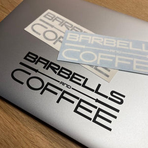 Aufkleber Barbells and Coffee